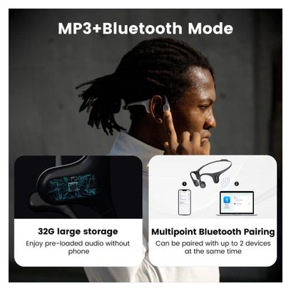 Casque Bluetooth Mojawa Run Plus Gris