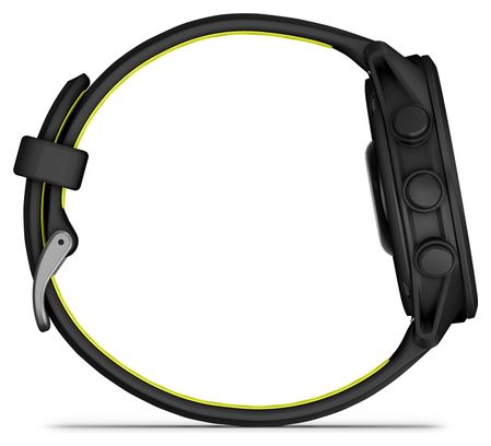 Montre GPS Garmin Forerunner 170 Noir avec Bracelet en Silicone Noir/Jaune