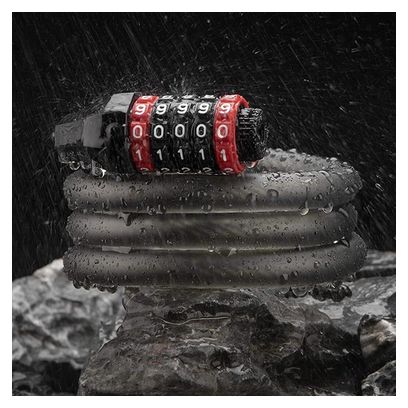 Cadenas de vélo Rockbros  avec combinaison de 1 8 m - noir