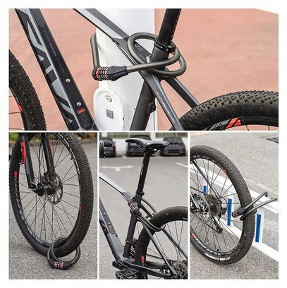 Cadenas de vélo Rockbros  avec combinaison de 1 8 m - noir