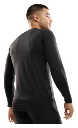 T-shirt fitness manches longues homme Key Noir