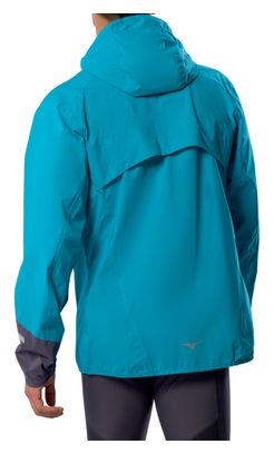 Heren Mizuno Trail Waterdicht 20k Jacket Blauw