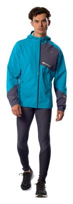 Heren Mizuno Trail Waterdicht 20k Jacket Blauw