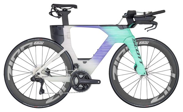 Bici da triathlon Scott Plasma RC Pro Shimano Ultegra Di2 12V 700 mm Verde/Blu