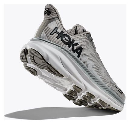 Hoka Clifton 9 Grey White Running Shoes