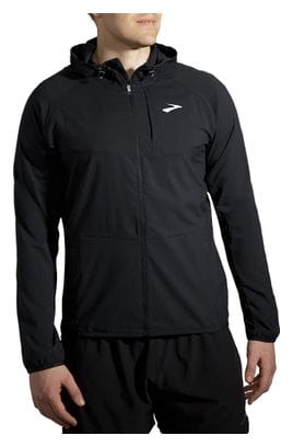 Brooks Canopy Jacket Giacca a vento idrorepellente nera da uomo