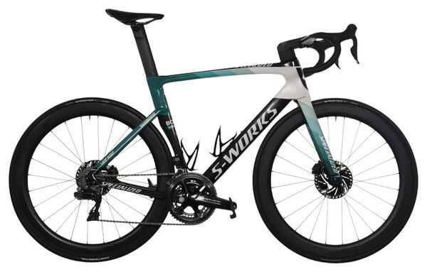 Producto renovado - Specialized S-Works Venge Shimano Dura-Ace Di2 11V Blanco Verde 2020 Bicicleta de carretera