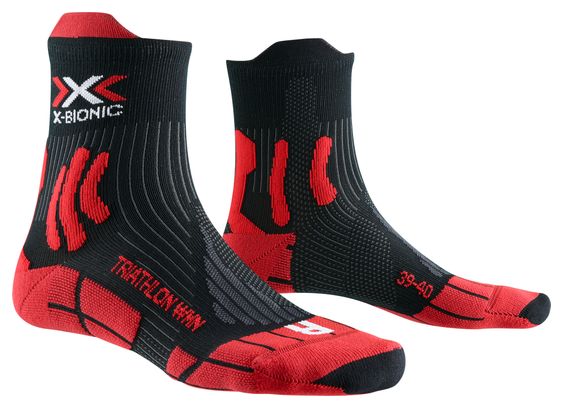 Medias de triatlón X-Bionic Dragonfly 5G para mujer Rojo/Negro <strong>