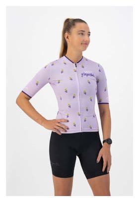 Maillot Manches Courtes Velo Rogelli Fruity - Femme - Violet