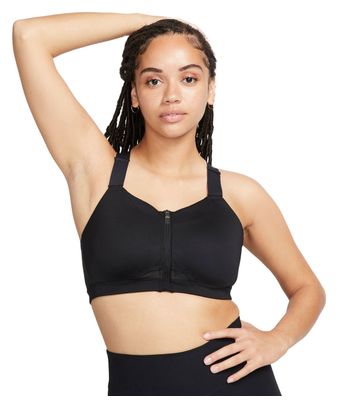 Women's Nike Dri-Fit Alpha Zip-Front Bra Black