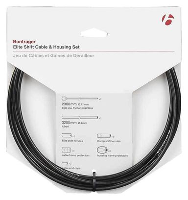 Bontrager Elite Shift Cable / Housing Set 4mm Noir