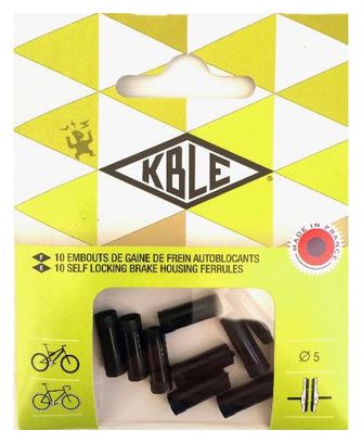 EMBOUTS GAINE Ø 5mm FREIN PLASTIQUE NOIR (Sachet de 10) KBLE by TRANSFIL.