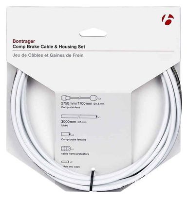 Bontrager Route Pro 5mm Wit Remkabel &amp; Mantel Kit