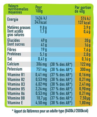 Andros Sport Energy Bar Appel/Peer/Apricot 40g