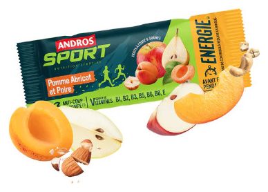 Barre Énergétique Andros Sport Pomme/Poire/Abricot 40g