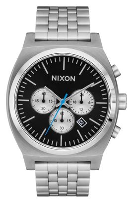 Nixon Time Teller Chrono Uhr Chrome/Black/Chrome Sunray