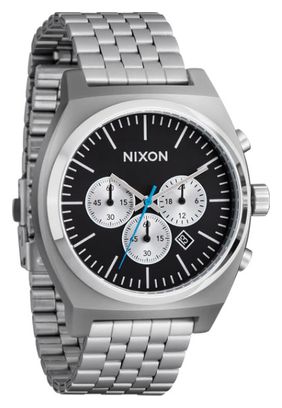 Nixon Time Teller Chrono Uhr Chrome/Black/Chrome Sunray