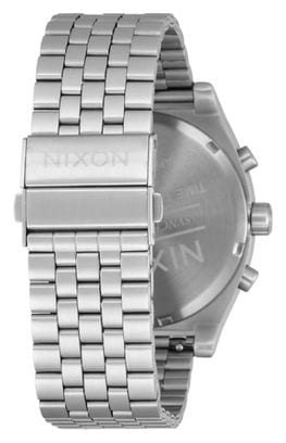 Nixon Time Teller Chrono Uhr Chrome/Black/Chrome Sunray