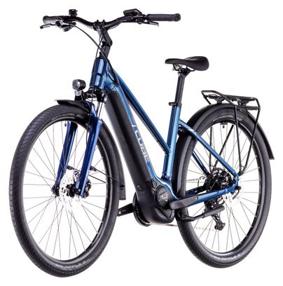 VTC Électrique Cube Touring Hybrid One 500 Trapeze Shimano Cues 9V 500 Wh 700 mm Bleu Deep Sea 2025