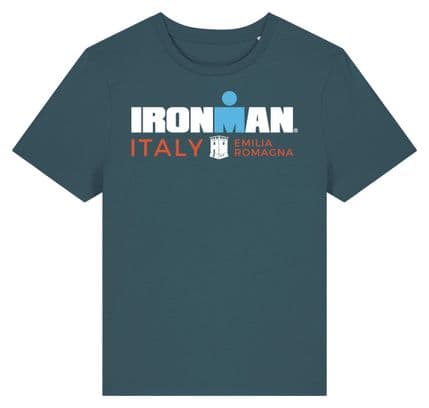 Dames-Turkoois Blauw Ironman Italië Emilia-Romagna Korte Mouw T-Shirt