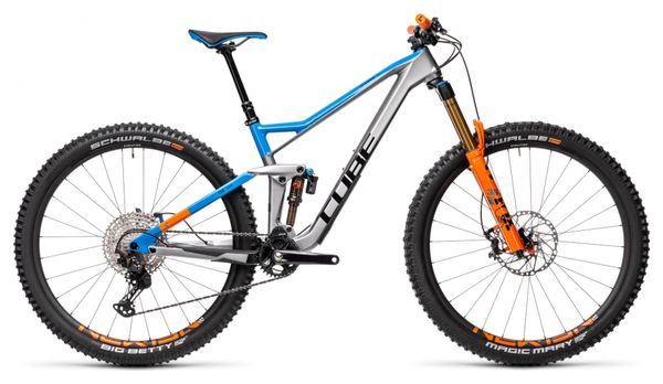 Cube Stereo 150 C:62 SL 29 Vollfederung MTB Shimano SLX / XT 12S 29'' Actionteam Grau Blau Orange 2021