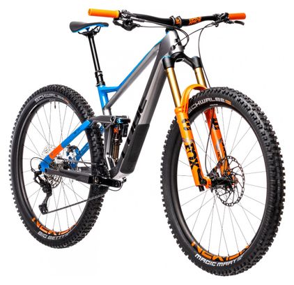Cube Stereo 150 C:62 SL 29 MTB Full Suspension Shimano SLX / XT 12S 29'' Actionteam Grigio Blu Arancione 2021