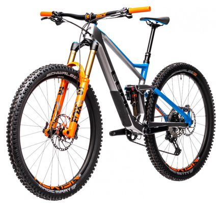 Cube Stereo 150 C:62 SL 29 MTB Full Suspension Shimano SLX / XT 12S 29'' Actionteam Grigio Blu Arancione 2021