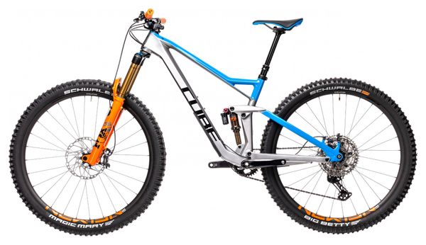 Cube Stereo 150 C:62 SL 29 MTB Full Suspension Shimano SLX / XT 12S 29'' Actionteam Grigio Blu Arancione 2021