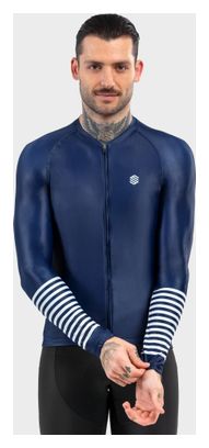 Maillot vélo manches longues homme Cyclisme M2 Alpine Bleu Marine