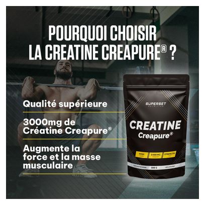 Creatine Monohydrate Creapure® (500g) - Superset Nutrition - Créatines