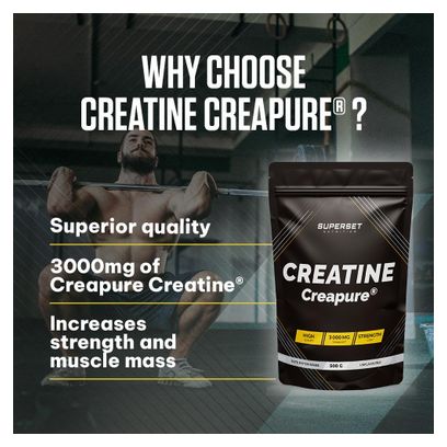 Creatine Monohydrate Creapure® (500g) - Superset Nutrition - Créatines