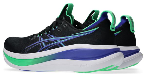Asics Gel-Nimbus 28 hardloopschoenen zwart/groen/blauw heren