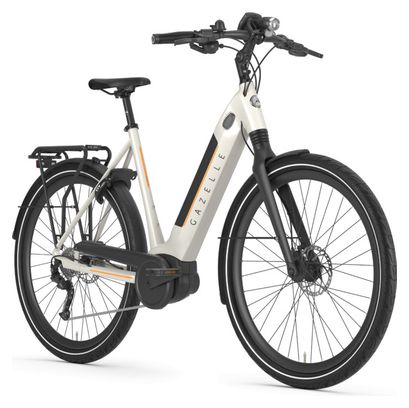 Vélo de Ville Électrique Gazelle Ultimate T10 HMB L Shimano XT 10V 400 Wh 700 mm Blanc Ivory 2020