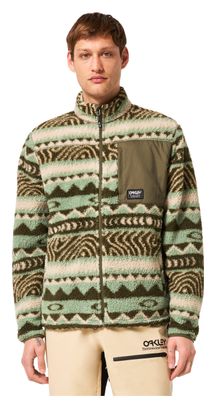 Oakley Mountain Fire Sherpa Fleece Sweatshirt Green