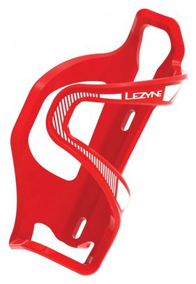 Porte-Bidon Lezyne Flow Cage SL Enhanced Entrée Latérale (Côté Gauche) Rouge