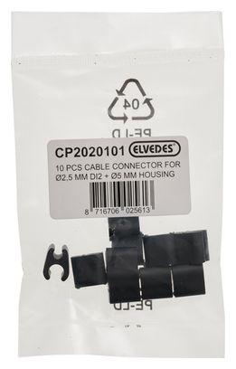 Caja de 10 Clips Duo Elvedes Negro 5 mm y 2,5 mm
