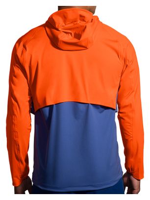 Brooks High Point Waterproof Jacket Blue Orange Homme