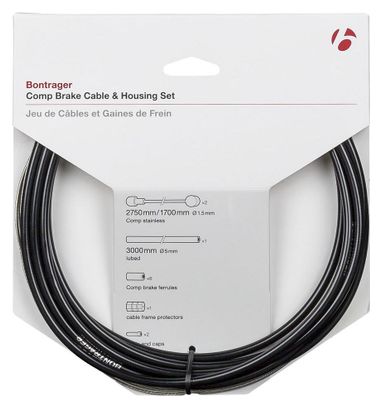 Kit Câble et Gaine Frein Bontrager Route Pro 5mm Noir