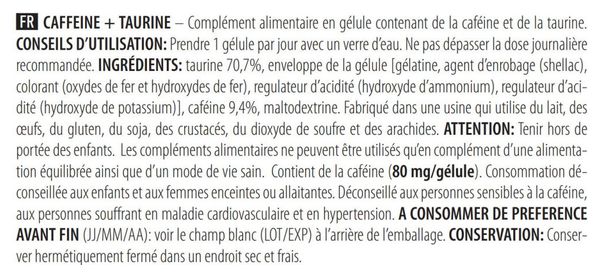 Caféine + Taurine (60 Caps) - Biotech Usa -  Caféine