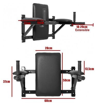 Chaise romaine fixation murale - Station abdominaux