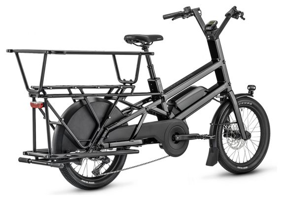 Vélo Cargo Longtail Électrique Moustache Bikes Lundi 20.3 Shimano Deore 10V 20'' 500 Wh Noir 2023