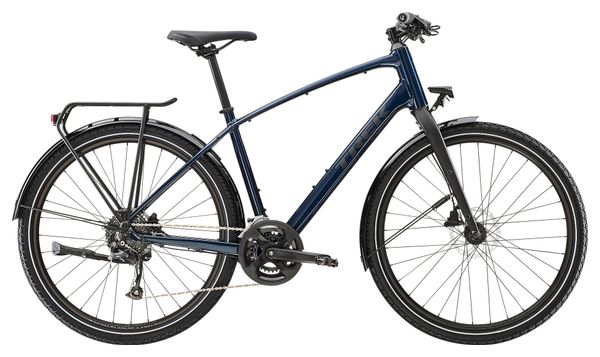 Vélo Fitness Trek Dual Sport 2 Equipped Shimano Acera / Altus 9V 650mm Bleu Foncé 5e Gén