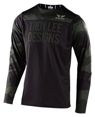 Troy Lee Designs Skyline Camo Langarmtrikot grün schwarz