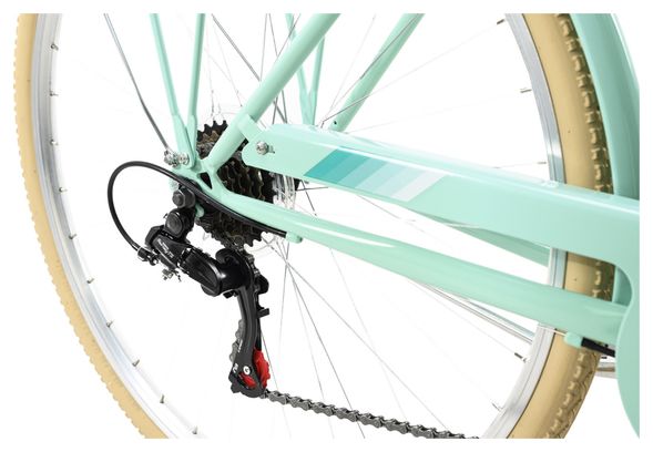 Vélo pour dame 26'' Cantaloupe menthe avec panier 6 vitesses TC 48 cm Dacapo