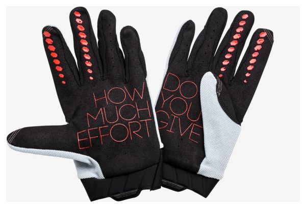 Gants Longs 100% Geomatic Blanc / Rouge S