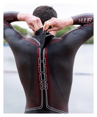 Muta in neoprene Huub Aerious III Nero/Rosso da uomo