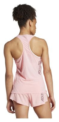 Camiseta de tirantes adidas Adizero rosa de mujer