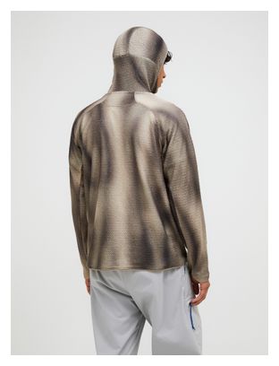 Peak Performance Freelight AOP Polartec Alpha fleece met capuchon, beige/grijs, heren