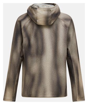 Peak Performance Freelight AOP Polartec Alpha fleece met capuchon, beige/grijs, heren