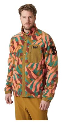 Heren Helly Hansen Panorama Printed Pile Snap Fleec Jas Multicolour